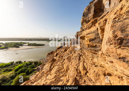 Terza Cataratta del Nilo; Stato del Nord, Sudan Foto Stock