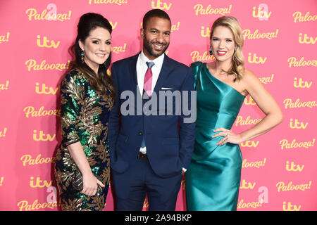 Londra, Regno Unito. 12 novembre 2019: Laura Tobin, Sean Fletcher e Charlotte Hawkins arriva per la ITV Palooza presso la Royal Festival Hall di Londra. Immagine: Steve Vas/Featureflash Foto Stock