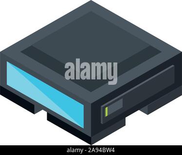 Tecnologia dispositivo hardware computer illustrazione vettoriale isometrico Illustrazione Vettoriale