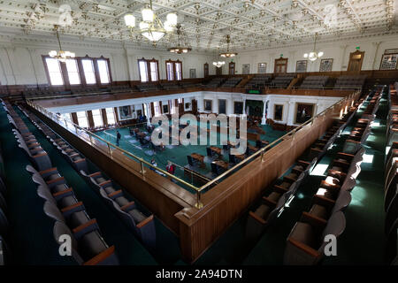 La Camera del Senato, Texas State Capitol, Austin Texas USA Foto Stock