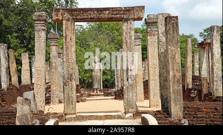 Antica città di Polonnaruwa, Nord provincia centrale, Sri Lanka Foto Stock