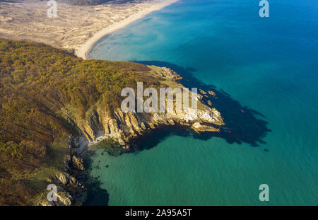 Vista panoramica al bellissimo fiume. Fiume Ropotamo in Strandja mountain Foto Stock