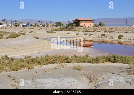 Calette a Salton Sea in California Foto Stock