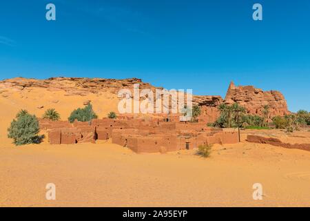 Vecchio ksar, città vecchia nel deserto di sabbia, vicino Timimoun, western Algeria Algeria Foto Stock