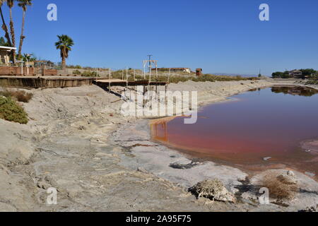 Calette a Salton Sea in California Foto Stock