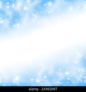 Sfondo blu di Natale con stelle Foto Stock