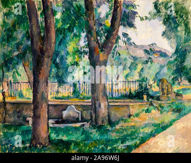 Paul Cezanne, la piscina presso la Jas de Bouffan, pittura, 1885-1890 Foto Stock