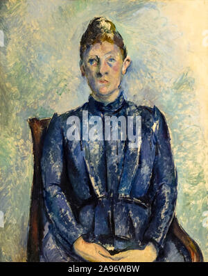 Paul Cezanne, Madame Cézanne, ritratto dipinto, circa 1890 Foto Stock