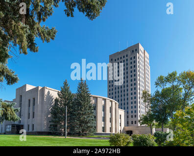 North Dakota State Capitol, Bismarck, il Dakota del Nord, STATI UNITI D'AMERICA Foto Stock