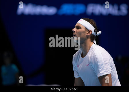Londra, Regno Unito. Xiii Nov, 2019. Rafael Nadal durante il gioco Nadal x Medvedev in ATP Finals presso Arena 02 a Londra, Inghilterra. Credito: Richard Callis/FotoArena/Alamy Live News Foto Stock