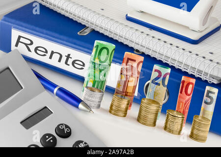 Rente di quiescenza e di posto di lavoro Foto Stock