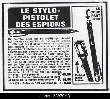 Publicité ancienne. Le stylo-pistolet des campioni Foto Stock