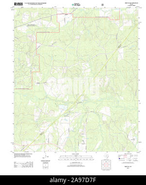 USGS TOPO Map Texas TX Trevat 20130204 TM Foto Stock