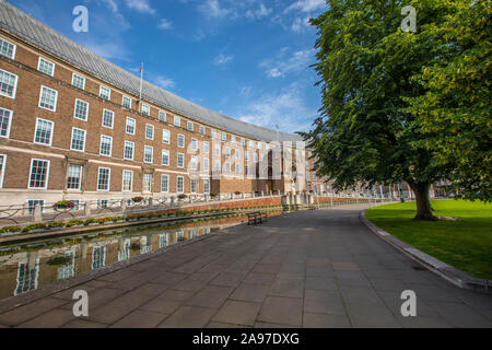 Bristol, Regno Unito - 29 Giugno 2019: una vista dell'esterno del Bristol City Hall, nella storica città di Bristol nel Regno Unito. Foto Stock