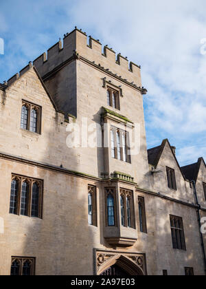 Esterno del Balliol College di Oxford University, visto da Maddalena st East, Oxford, Oxfordshire, England, Regno Unito, GB. Foto Stock