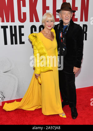 Helen Mirren e Sir Ian McKellen partecipare a "Il buon bugiardo" New York Premiere su Novembre 06, 2019 a New York City. Foto Stock