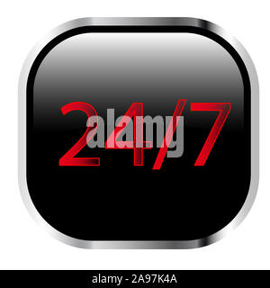 Servizio 24 / pulsante 7 Foto Stock