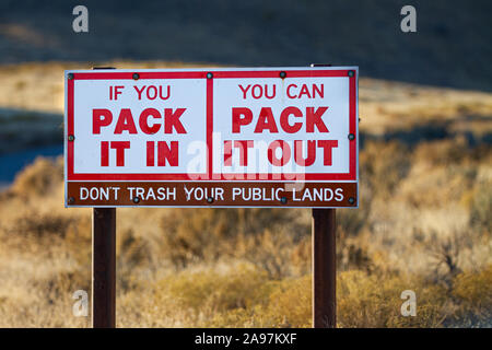 Segno che ti dice tl pulizia dopo di te Foto Stock