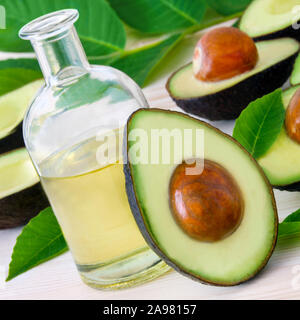 Avocado - olio e frutta Foto Stock