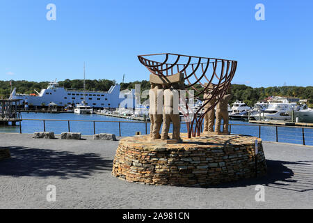 Costruttori di navi monumento villaggio di Port Jefferson Long Island New York Foto Stock