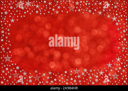 Rosso sfondo di Natale Foto Stock