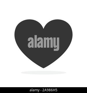 Icona a forma di cuore - vettore. Icona a forma di cuore in uno stile piatto. Simbolo dell amore isolato Illustrazione Vettoriale