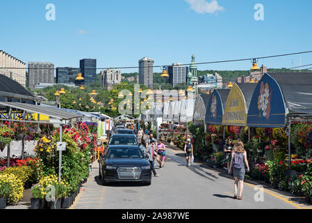 Atwater Market nei pressi di Lachine Canal, Montreal, Quebec, Canada Foto Stock