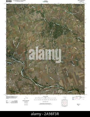 USGS TOPO Map Texas TX Weir 20100507 TM Foto Stock