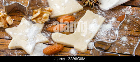 Natale i biscotti di cottura Foto Stock