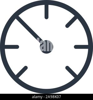 Il tachimetro manometro icona per il sito web, social media, mobile app, ui. Stock illustrazione vettoriale isolati su sfondo bianco. Illustrazione Vettoriale