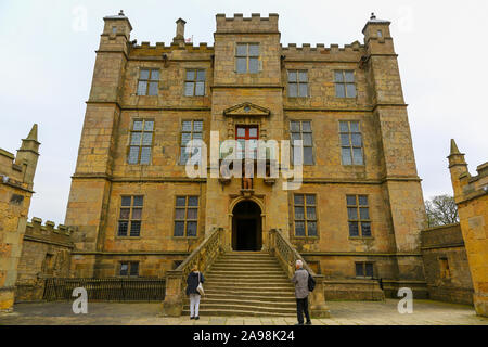 Il piccolo castello di Bolsover Castle, Derbyshire, England, Regno Unito Foto Stock