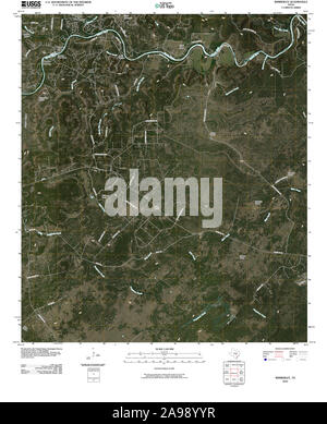 USGS TOPO Map Texas TX Wimberley 20100517 TM Foto Stock