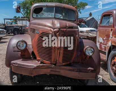 Broadway Carrello Salvage, Albuquerque, Nuovo Messico Foto Stock