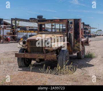 Broadway Carrello Salvage, Albuquerque, Nuovo Messico Foto Stock