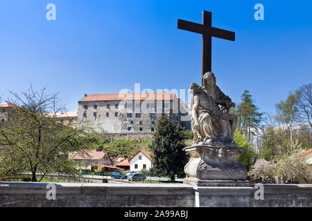 Zámek, Židovský più, Brtnice, Oberland, Česká republika / Castello, Ponte ebraica, città Brtnice, Regione di Vysocina, Repubblica Ceca, Europa Foto Stock