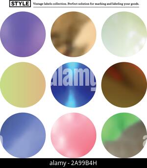 Set di colorati sfocata spot rotondo Illustrazione Vettoriale