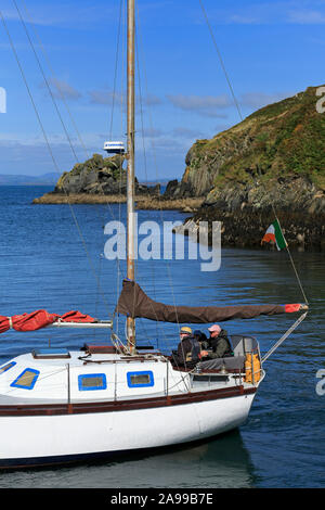 Yacht, l'isola di Cape Clear, Baltimore, County Cork, Irlanda Foto Stock