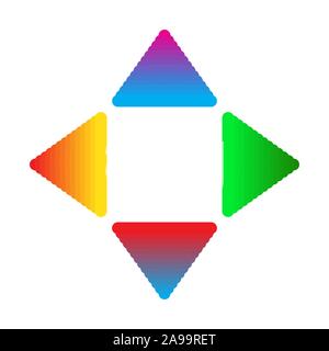 Serie di frecce colorate. Icona a forma di freccia isolato. Colorate le frecce del vettore Illustrazione Vettoriale