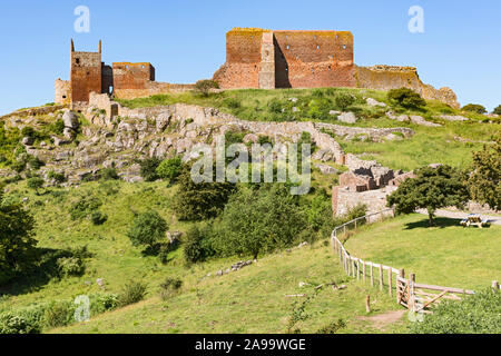 Hammershus, Burgruine, Bornholm Daenemark Foto Stock