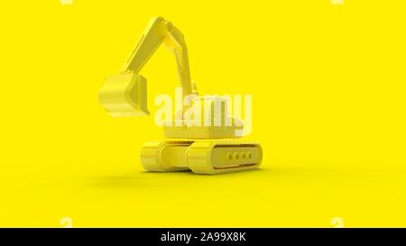 3D rendering di un giocattolo escavatore giocattolo in isolati di sfondo per studio Foto Stock