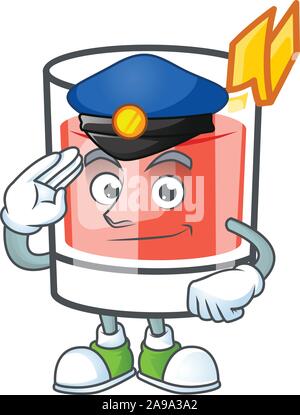 Sazerac bere in vetro con carattere di polizia. Illustrazione Vettoriale
