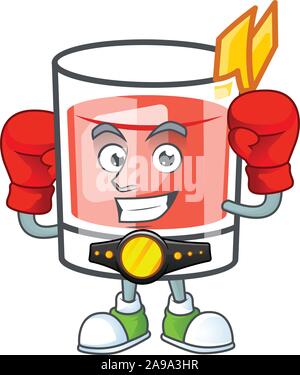 Sazerac bere in vetro con carattere boxe. Illustrazione Vettoriale