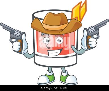 Sazerac bere in vetro con carattere cowboy. Illustrazione Vettoriale