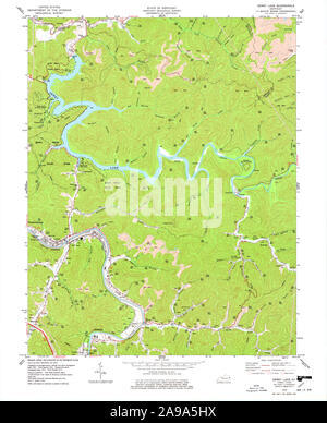 USGS TOPO Map Kentucky KY Dewey Lago 803460 1978 24000 Foto Stock