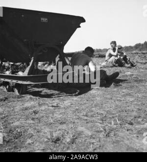 I lavoratori del Reichsarbeitsdienst in azione, Germania 1930s. Foto Stock