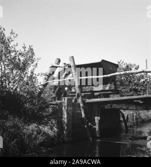 I lavoratori del Reichsarbeitsdienst in azione, Germania 1930s. Foto Stock