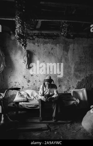 La famiglia Pali, TORROVIC, Albania. 1992. Foto Stock