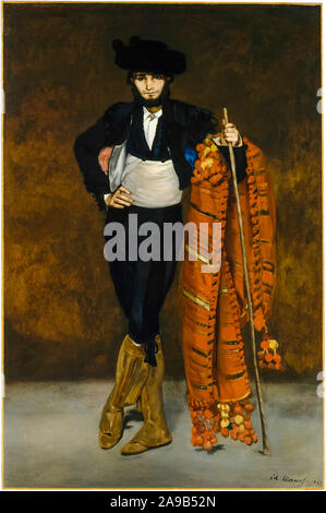 Edouard Manet, giovane uomo in costume di Majo, ritratto dipinto, 1863 Foto Stock