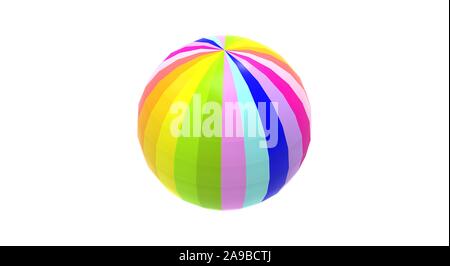 Sfera di colore isolato su bianco il rendering 3D Foto Stock