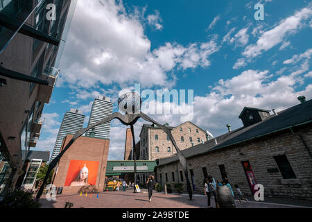 Distillery District (Ex Gooderham e mosto Distillery) a Toronto in Canada Foto Stock